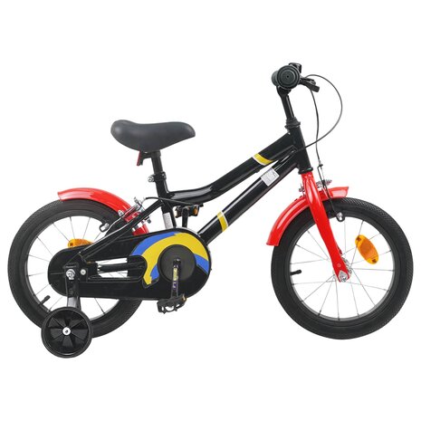 Kinderfiets 14 Inch voor 3-5 jaar oud Zwart Rood 1