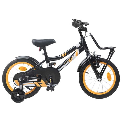 Kinderfiets 14 Inch voor 3-5 jaar oud Oranje en Zwart 1
