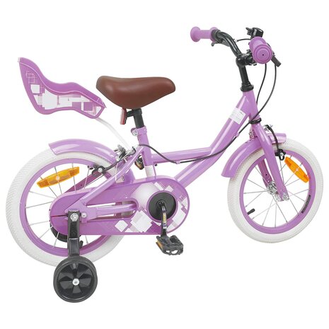 Kinderfiets 14 Inch voor 3-5 jaar oud Paars 3