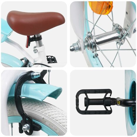 Kinderfiets 14 Inch voor 3-5 jaar oud Wit 4