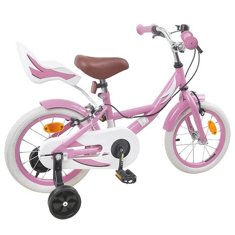 Kinderfiets 12 Inch voor 2-4 jaar oud Lichtroze 3