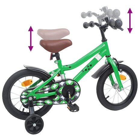 Kinderfiets 12 Inch voor 2-4 jaar oud Groen 7