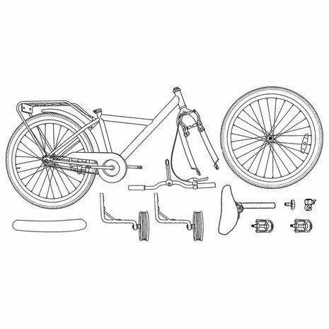 Kinderfiets 14 Inch voor 3-5 jaar oud Zwart 8
