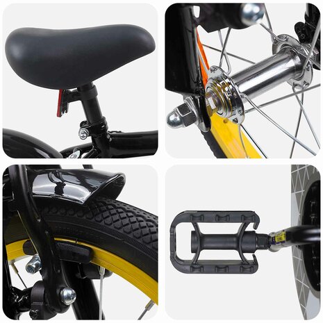 Kinderfiets 12 Inch voor 2-4 jaar oud Zwart 4