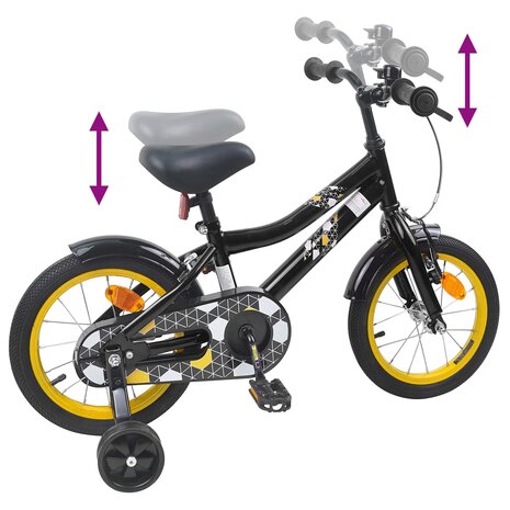 Kinderfiets 12 Inch voor 2-4 jaar oud Zwart 7