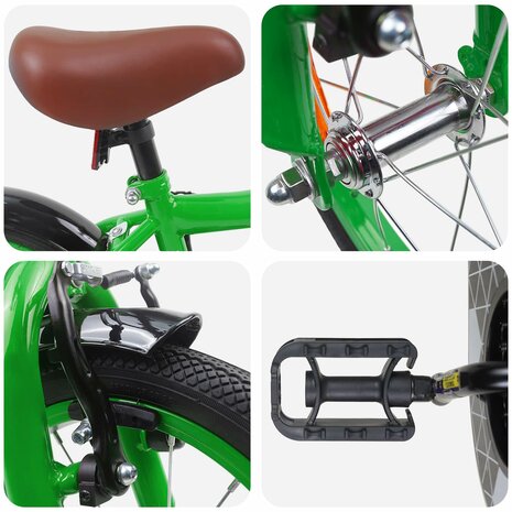 Kinderfiets 12 Inch voor 2-4 jaar oud Groen 4