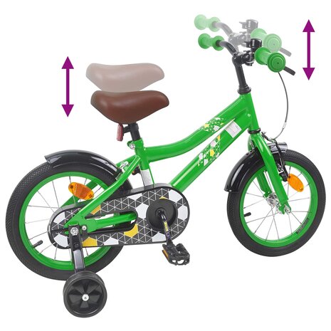 Kinderfiets 14 Inch voor 3-5 jaar oud Groen 7