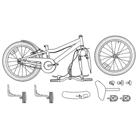 Kinderfiets 14 Inch voor 3-5 jaar oud Groen 8