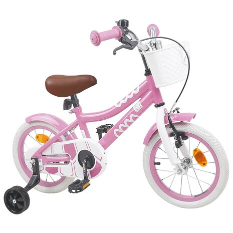 Kinderfiets 14 Inch voor 3-5 jaar oud Lichtroze 2