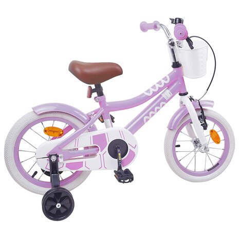 Kinderfiets 14 Inch voor 3-5 jaar oud Paars 3