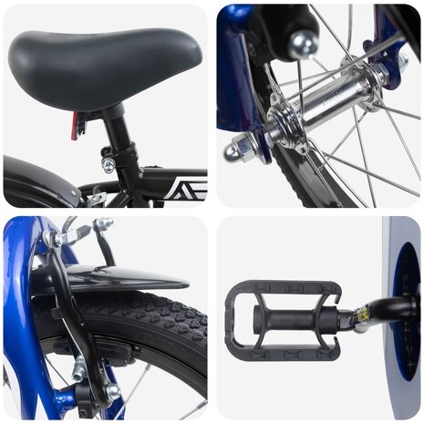 Kinderfiets 14 Inch voor 3-5 jaar oud Zwart 4