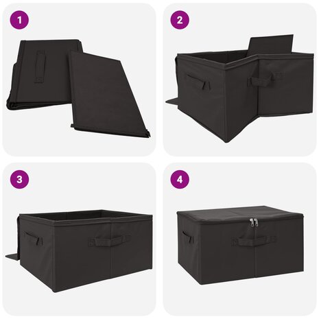 Opbergbox Antracietkleurig 43 x 34 x 23 cm Nonwoven stof 9