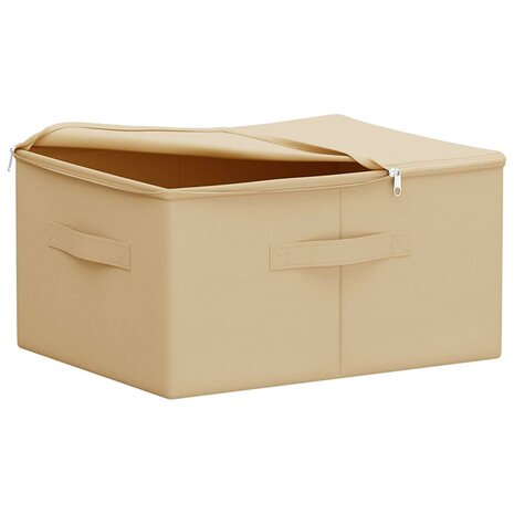 Opbergbox Cr&egrave;mekleurig 43 x 34 x 23 cm Nonwoven stof 3