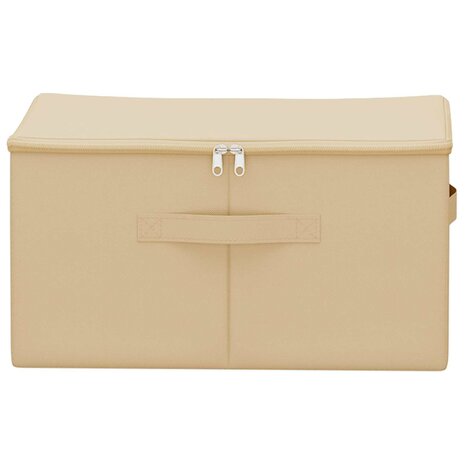 Opbergbox Cr&egrave;mekleurig 43 x 34 x 23 cm Nonwoven stof 4
