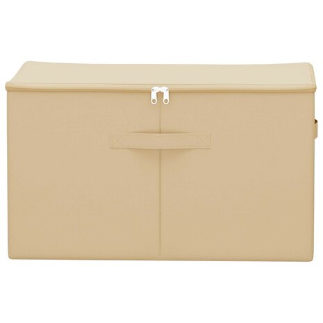 Opbergbox Cr&egrave;mekleurig 60 x 43 x 35 cm Nonwoven stof 4