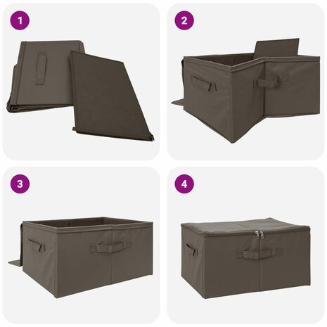 Opbergbox Grijs 55 x 35 x 32 cm Nonwoven stof 9