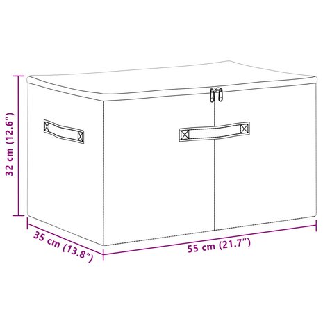 Opbergbox Grijs 55 x 35 x 32 cm Nonwoven stof 11