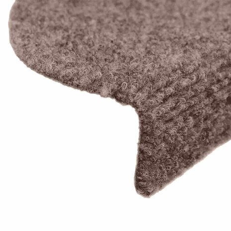 Trapmatten zelfklevend 15 stuks 56x17x3 cm lichtbruin halfrond 6