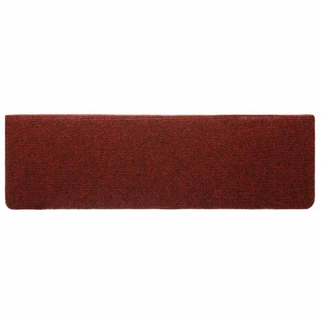 Trapmatten Zelfklevend 5 stuks 65x21x4 cm Bordeaux Rood Rechthoekige Rand 4