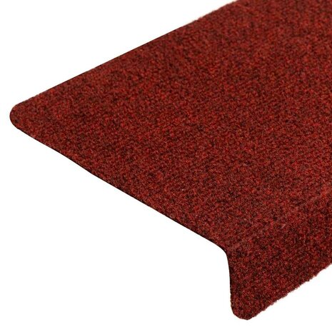 Trapmatten Zelfklevend 5 stuks 65x21x4 cm Bordeaux Rood Rechthoekige Rand 6