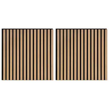Wandpanelen 2 pcs Naturel 60,5 x 60 cm 2