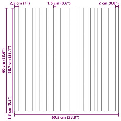 Wandpanelen 2 pcs Antracietkleurig 60,5 x 60 cm 10
