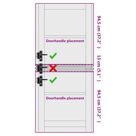 Binnendeur Wit 83 x 202 cm Multiplex 9