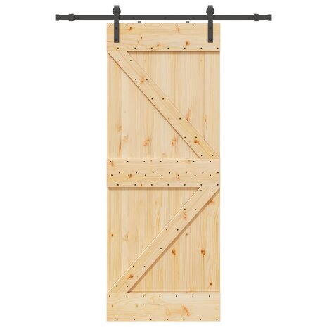 Schuifdeur NARVIK Naturel en Zwart 80 x 210 cm (152,5 cm) 4