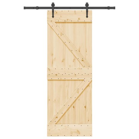 Schuifdeur NARVIK Naturel en Zwart 70 x 210 cm (152,5 cm) 4