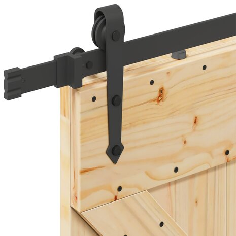 Schuifdeur NARVIK Naturel en Zwart 80 x 210 cm (213,5 cm) 6