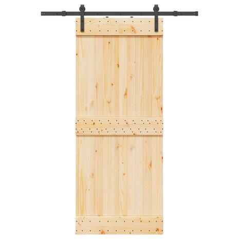 Schuifdeur NARVIK Naturel en Zwart 85 x 210 cm (152,5 cm) 4