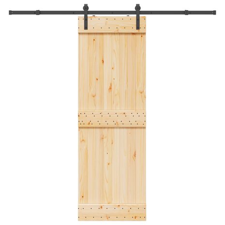 Schuifdeur NARVIK Naturel en Zwart 70 x 210 cm (213,5 cm) 4
