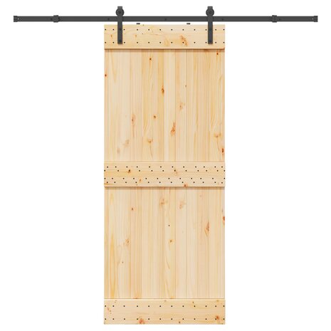 Schuifdeur NARVIK Naturel en Zwart 85 x 210 cm (213,5 cm) 4