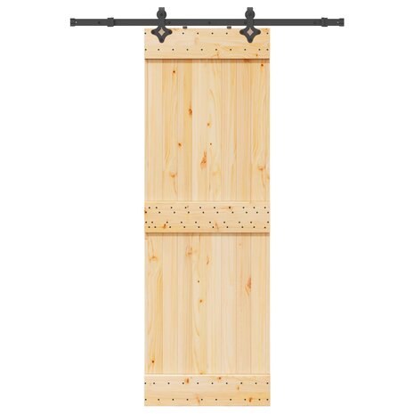 Schuifdeur NARVIK Naturel en Zwart 70 x 210 cm (152,5 cm) 4