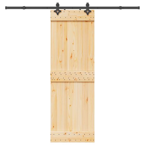 Schuifdeur NARVIK Naturel en Zwart 70 x 210 cm (213,5 cm) 4