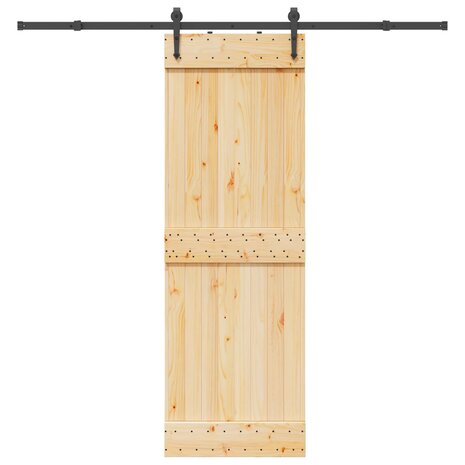 Schuifdeur NARVIK Naturel en Zwart 70 x 210 cm (213,5 cm) 4