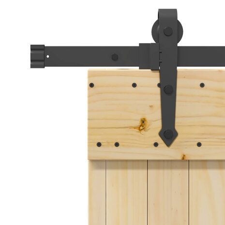 Schuifdeur NARVIK Naturel en Zwart 70 x 210 cm (213,5 cm) 7