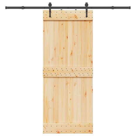Schuifdeur NARVIK Naturel en Zwart 85 x 210 cm (213,5 cm) 4
