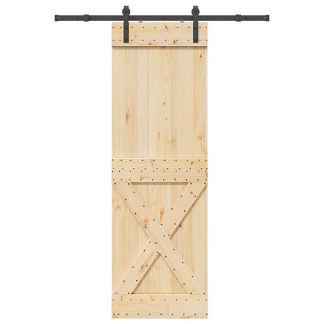 Schuifdeur NARVIK Naturel en Zwart 70 x 210 cm (152,5 cm) 4