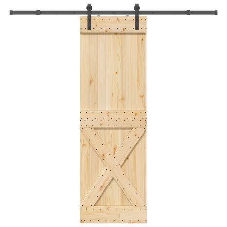 Schuifdeur NARVIK Naturel en Zwart 70 x 210 cm (213,5 cm) 4