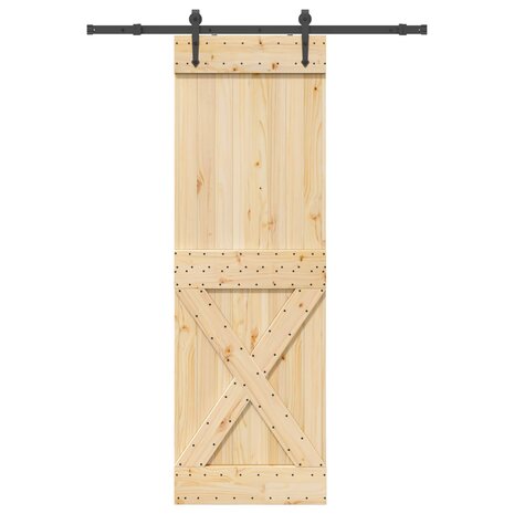 Schuifdeur NARVIK Naturel en Zwart 70 x 210 cm (152,5 cm) 4