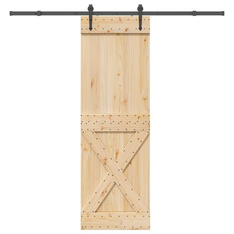 Schuifdeur NARVIK Naturel en Zwart 70 x 210 cm (213,5 cm) 4