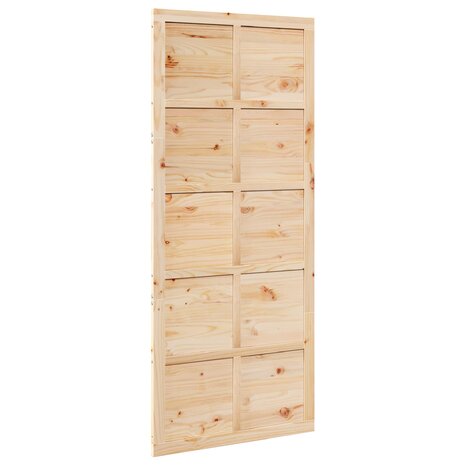 Schuifdeur Naturel 100 x 2,5 x 208 cm Massief grenenhout 2