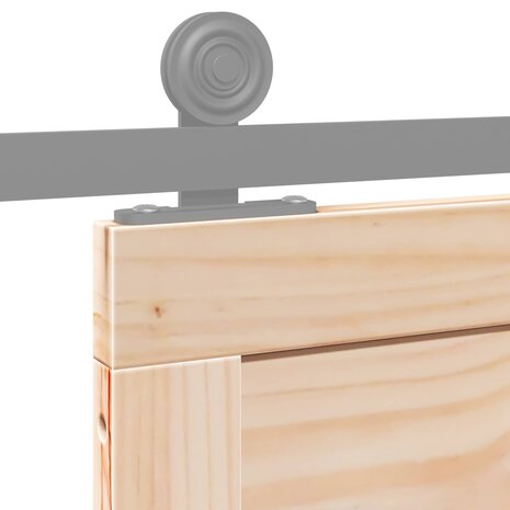 Schuifdeur Naturel 100 x 2,5 x 208 cm Massief grenenhout 8