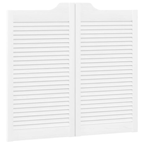 Schuifdeuren 2 pcs Wit Massief grenenhout 4