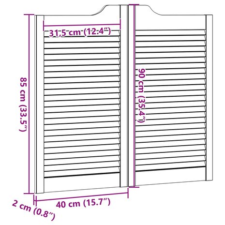 Schuifdeuren 2 pcs Wit Massief grenenhout 10