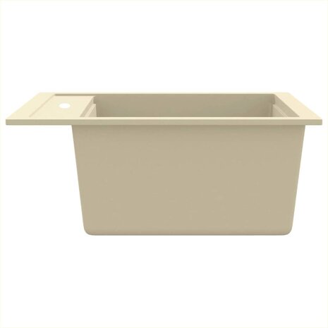 Spoelbak enkele bak graniet beige 5