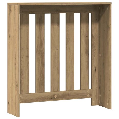 Radiatorombouw 78x20x82 cm bewerkt hout artisanaal eikenkleur 4
