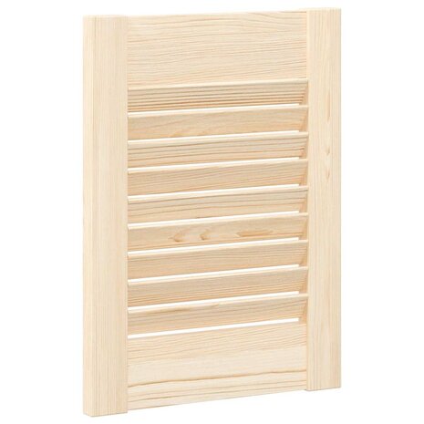 Kastdeuren met lamellen 4 st 39,5x29,5 cm massief grenenhout 7