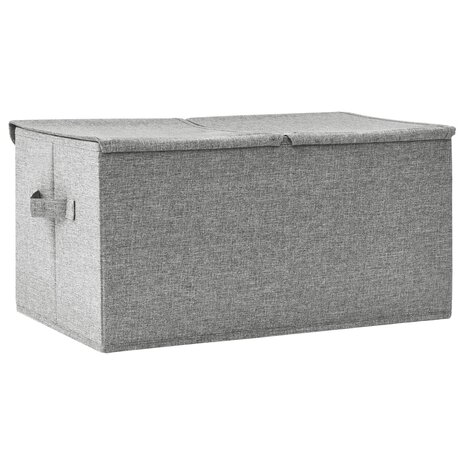 Opbergbox 50x30x25 cm stof grijs 6